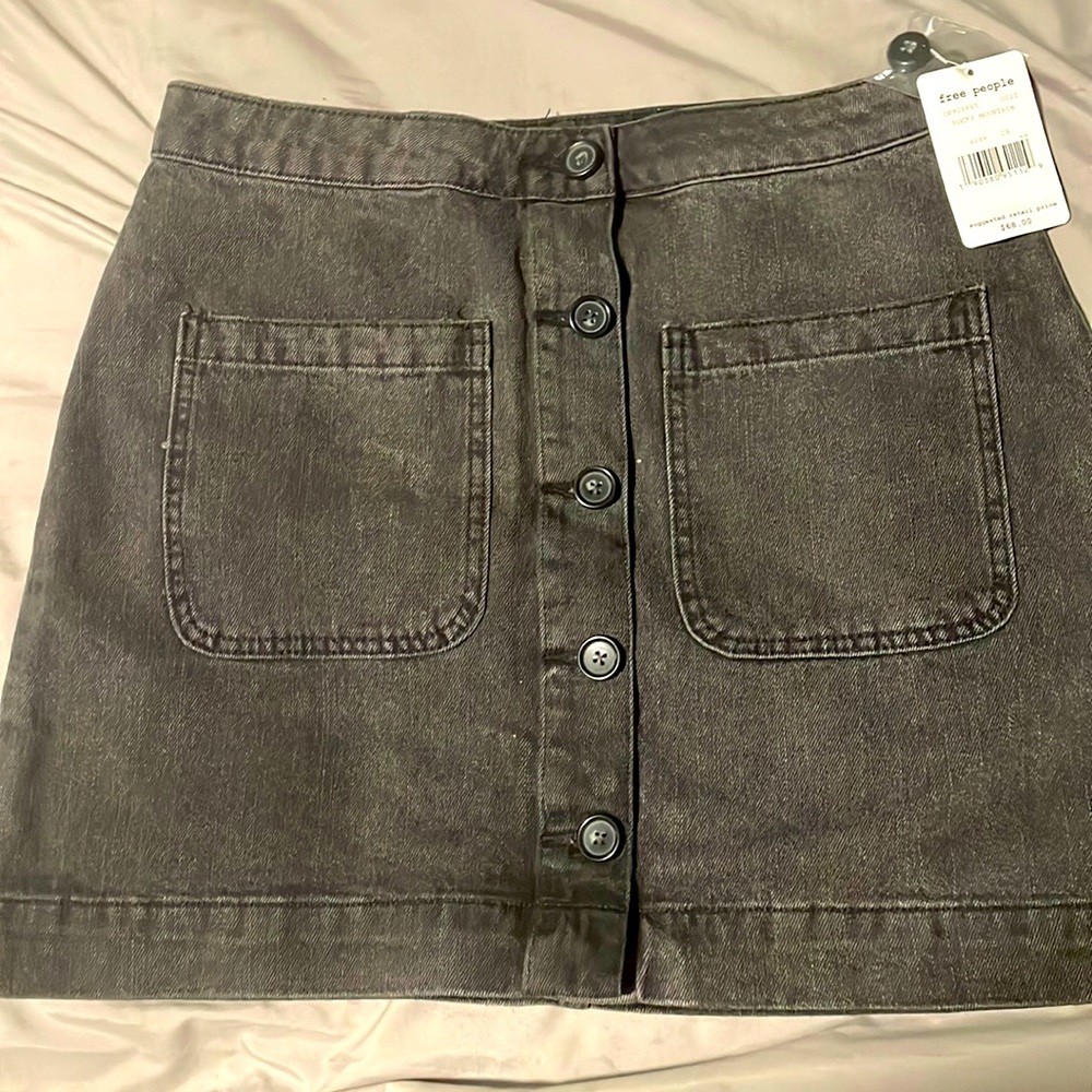 Dark gray Free People skirt model OB906865 Rocky Mountain size 29 NWT